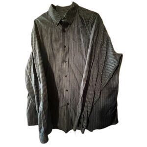 Eddie Bauer blue plaid button-down shirt size XL